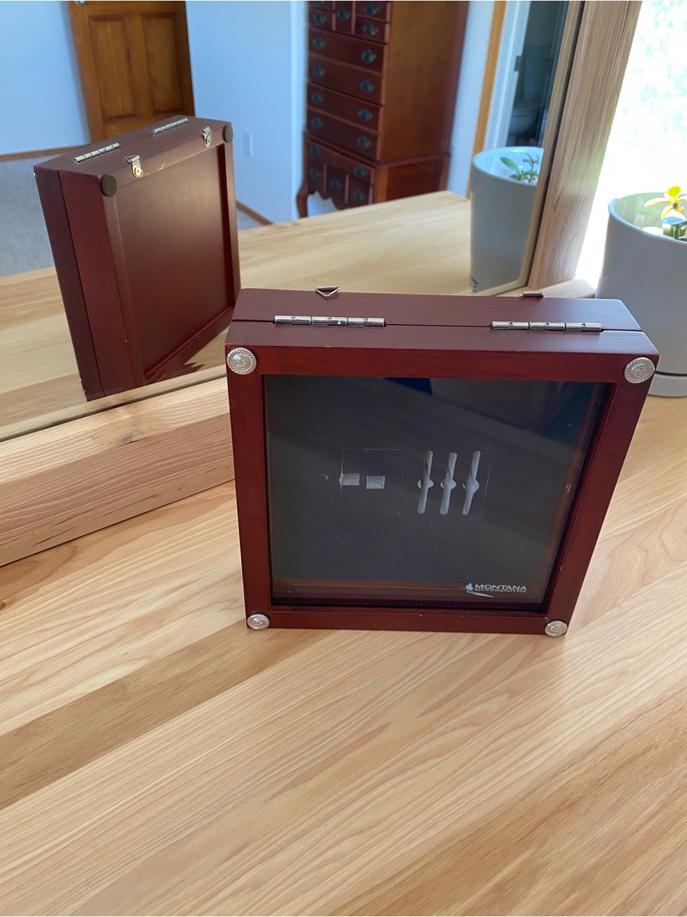 Montana Silversmiths Cherry Wood Display Case